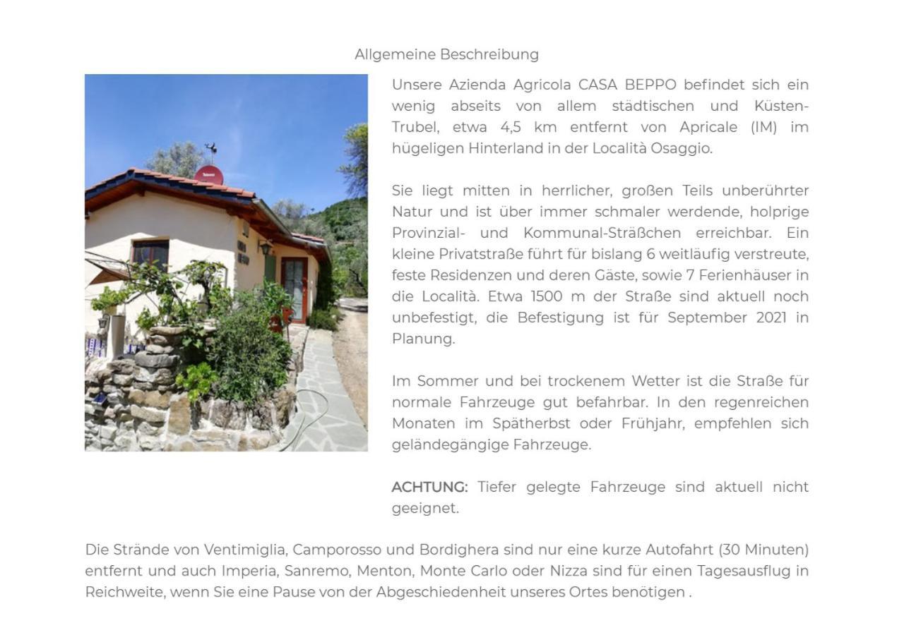 Villa Casa Lucertola Apricale Exterior foto